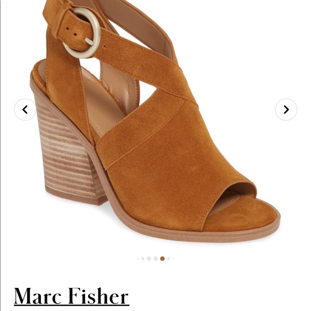 MARK FISHER LTD LEATHER BLOCK HEEL SANDALS SIZE 8 MEDIUM